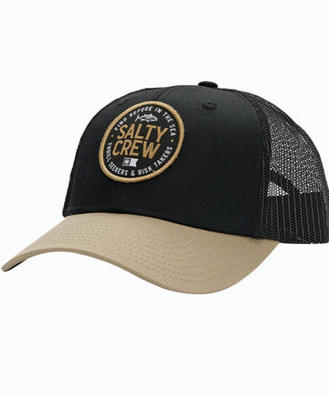 Salty Crew Skipper Retro Trucker - Black/Tan